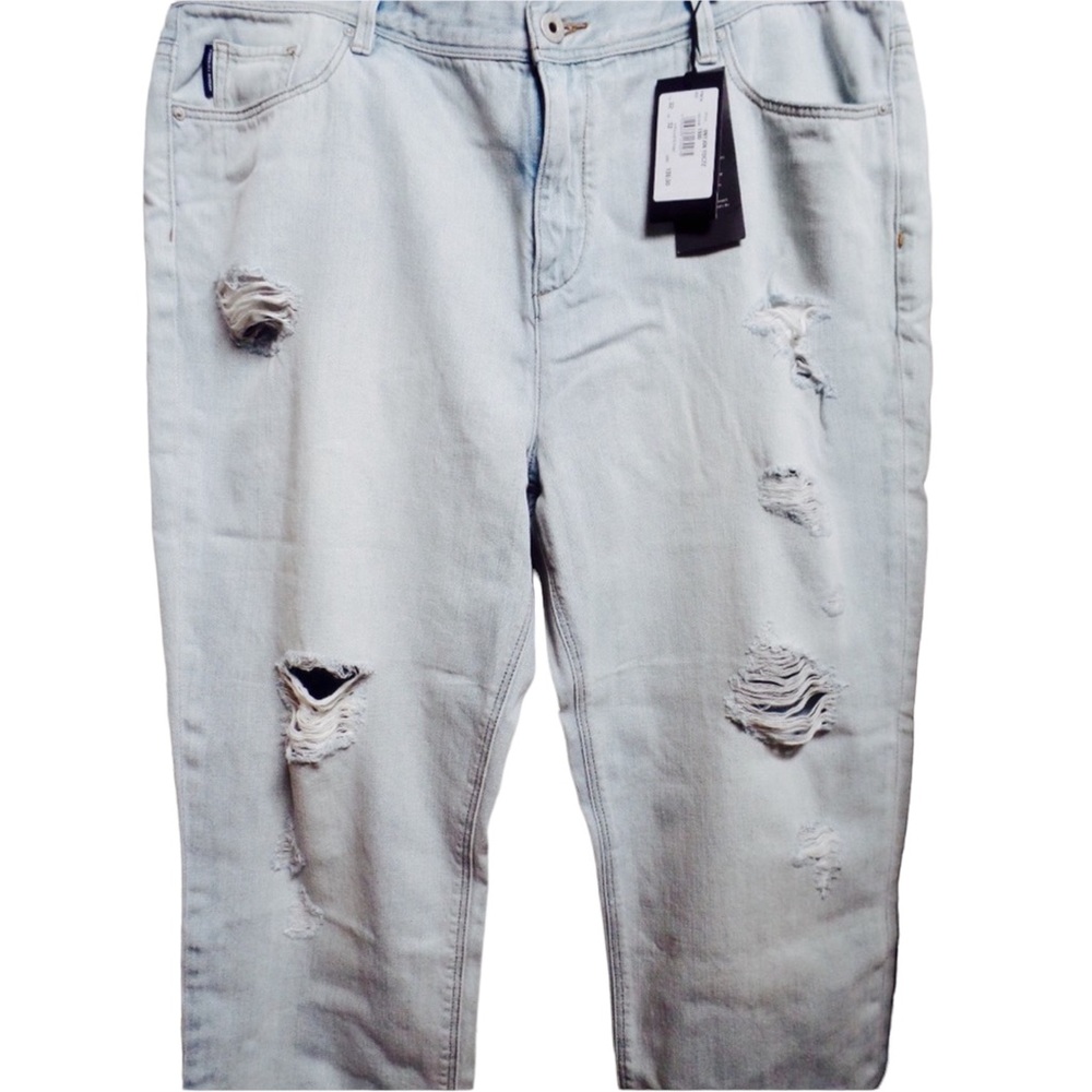 Armani Exchange Ripped Boyfriend Jeans